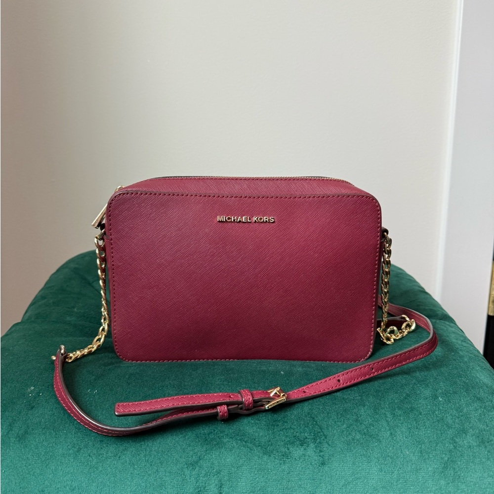 Michael Kors Wine Red Crossbody Bag